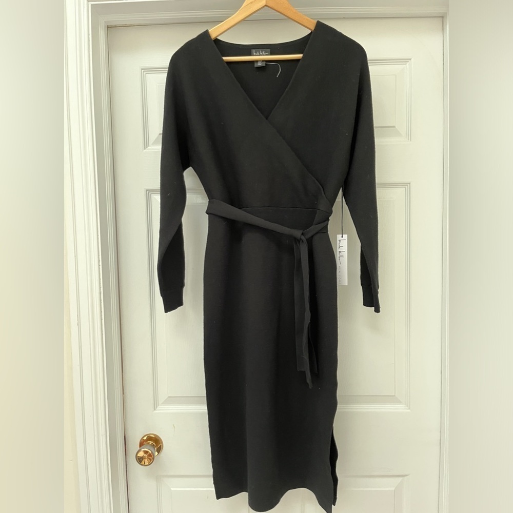 Nicole Miller Wrap Sweater Dress